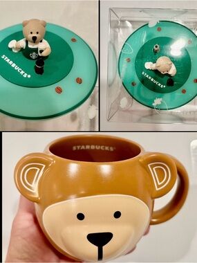 Starbucks Bearista Bear ceramic cup (14oz / 414ml) and silicone lid / China /NEW